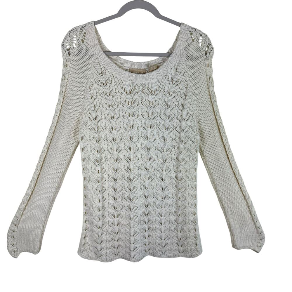 Elegant Cream Sweater - Crew Neck